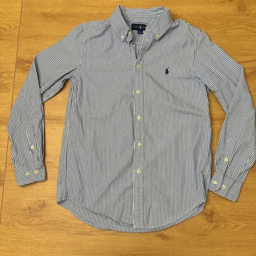 Polo Ralph Lauren Striped Oxford Shirt Boy’s 16 Button Down Preppy Pony